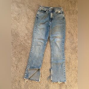 Zara light blue ankle slit jeans - size 6